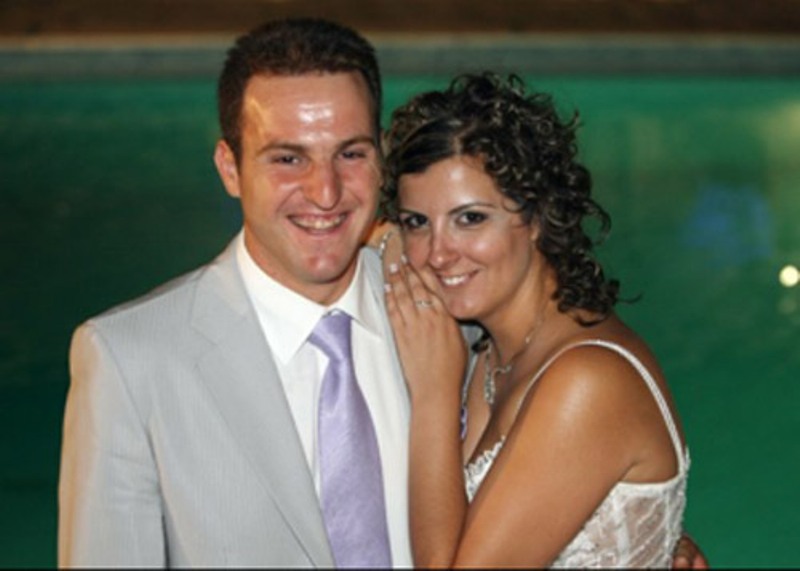 Το ζευγάρι την ημέρα του γάμου του